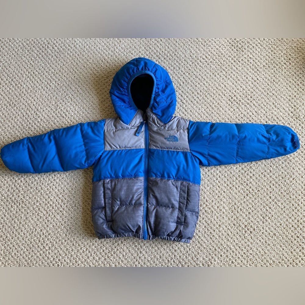 North Face reversible puffer jacket, size 3T